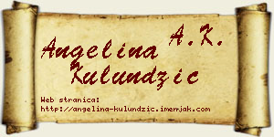 Angelina Kulundžić vizit kartica
